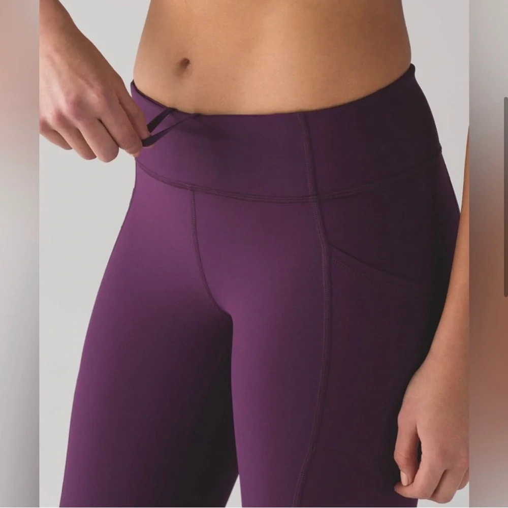 Lululemon Tight Stuff Tight II Darkest Magenta Size 2